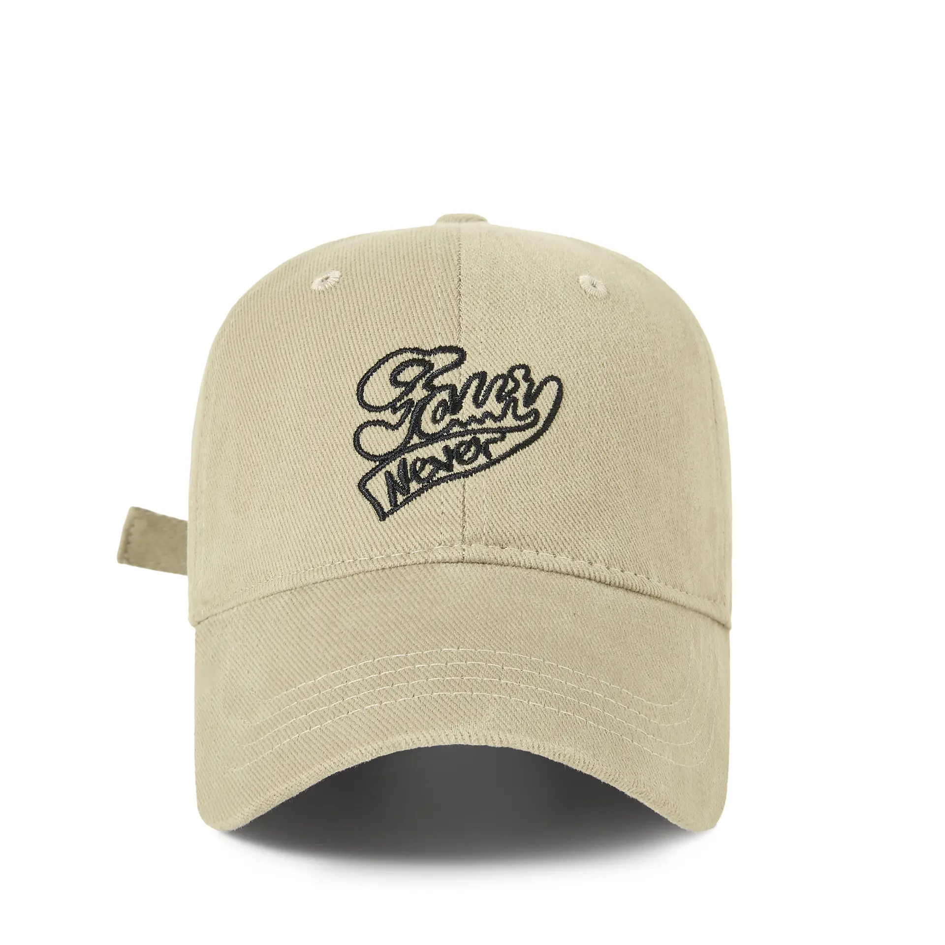 Men's Black Cotton Baseball Cap with "Glowy Never" Design - Image 7