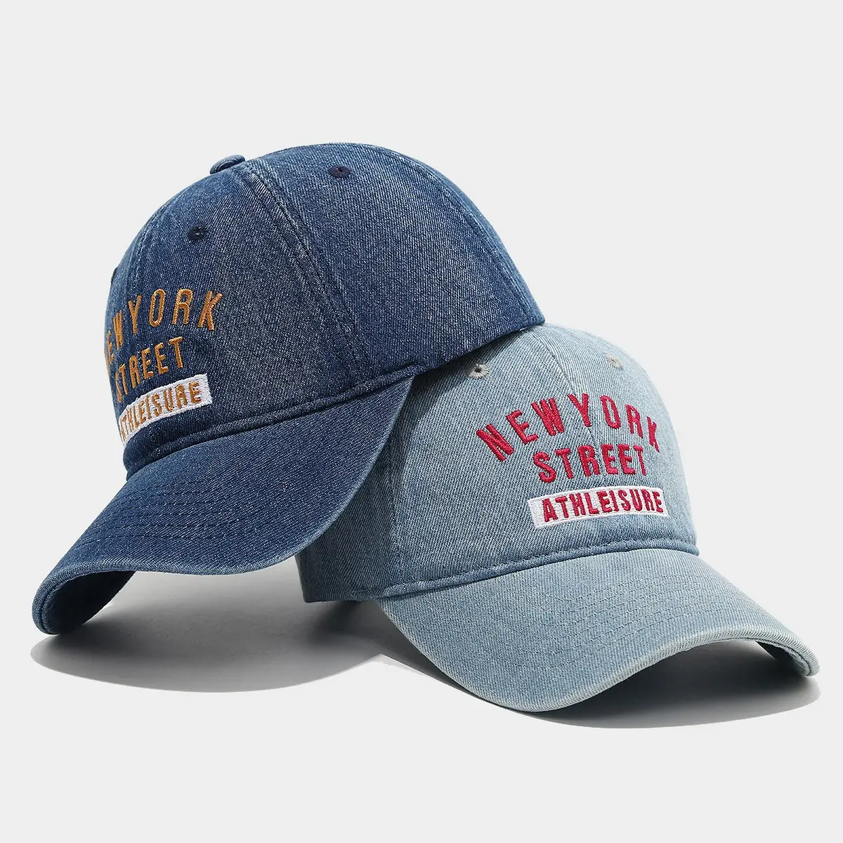 New York Street Embroidered Denim Cap for Women - Image 6