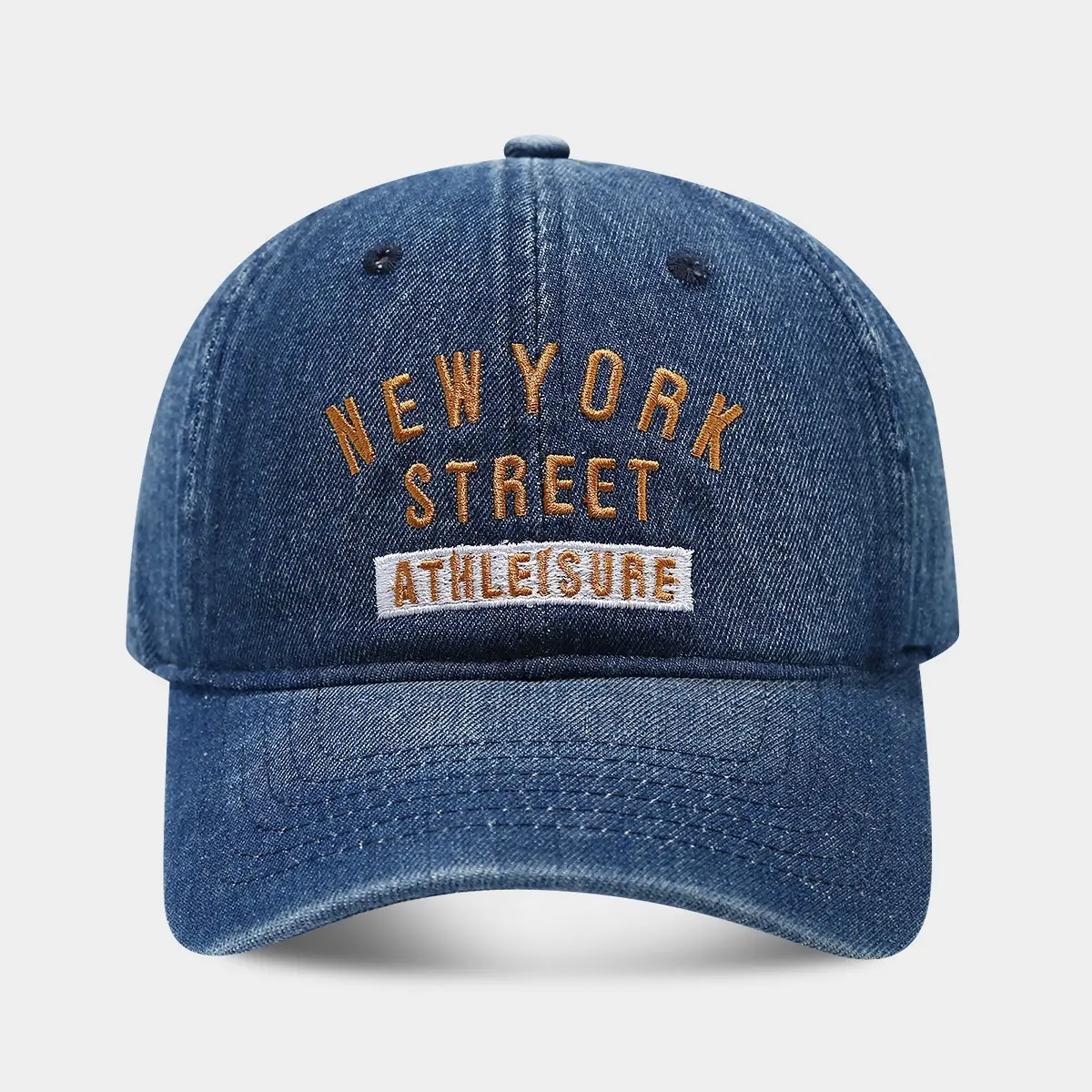 New York Street Embroidered Denim Cap for Women - Image 2