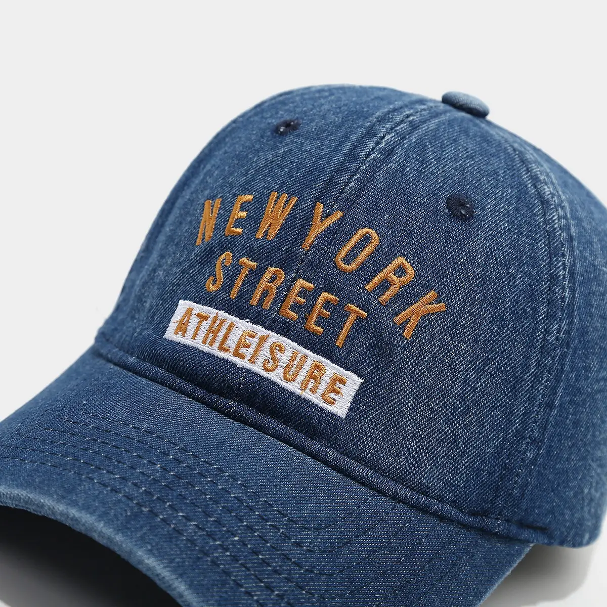 New York Street Embroidered Denim Cap for Women — feature 8