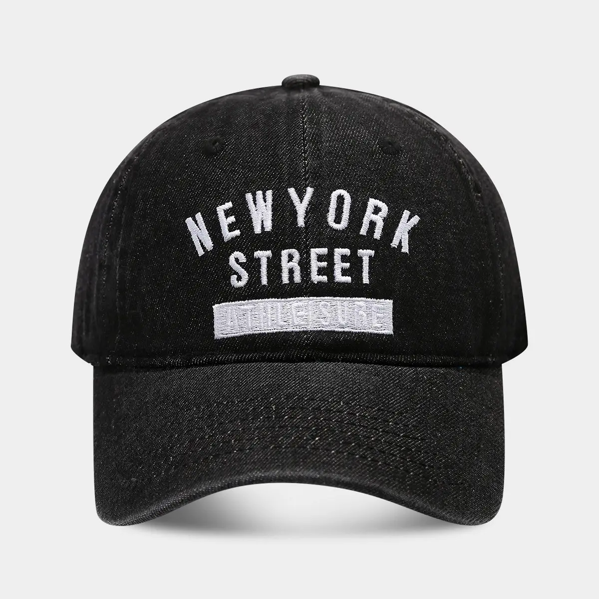 New York Street Embroidered Denim Cap for Women - Image 3