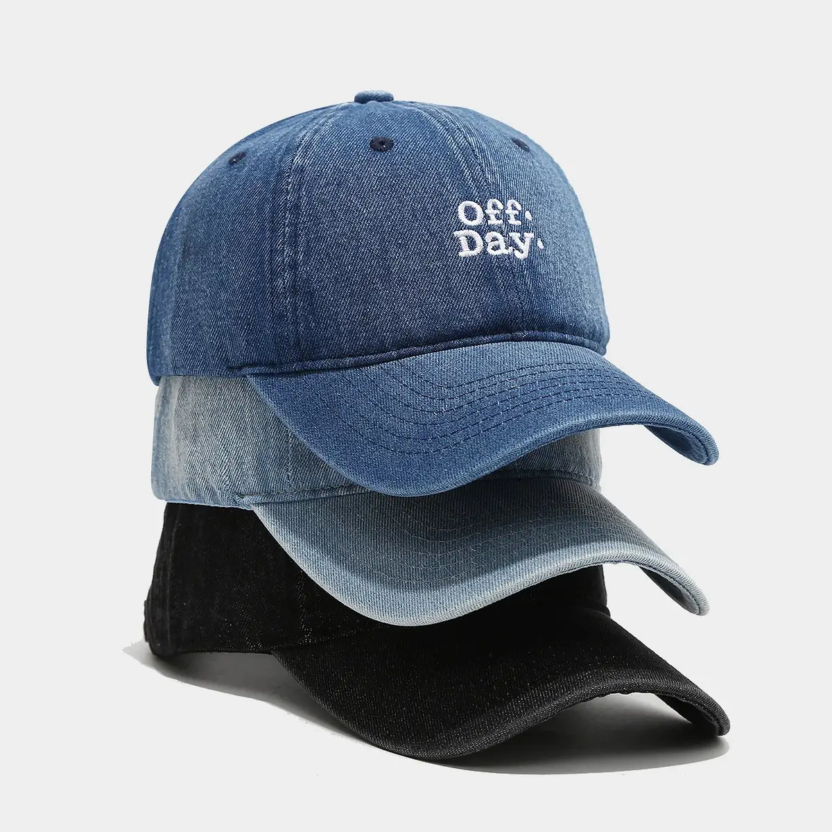 Men's Off Days Letter Embroidered Denim Cap - Image 4