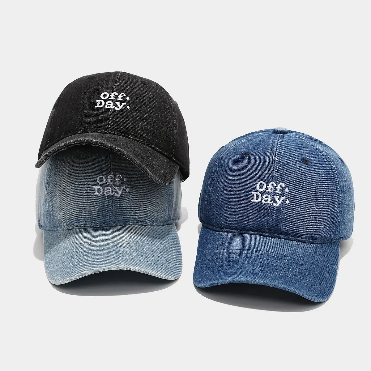 Men's Off Days Letter Embroidered Denim Cap - Image 5