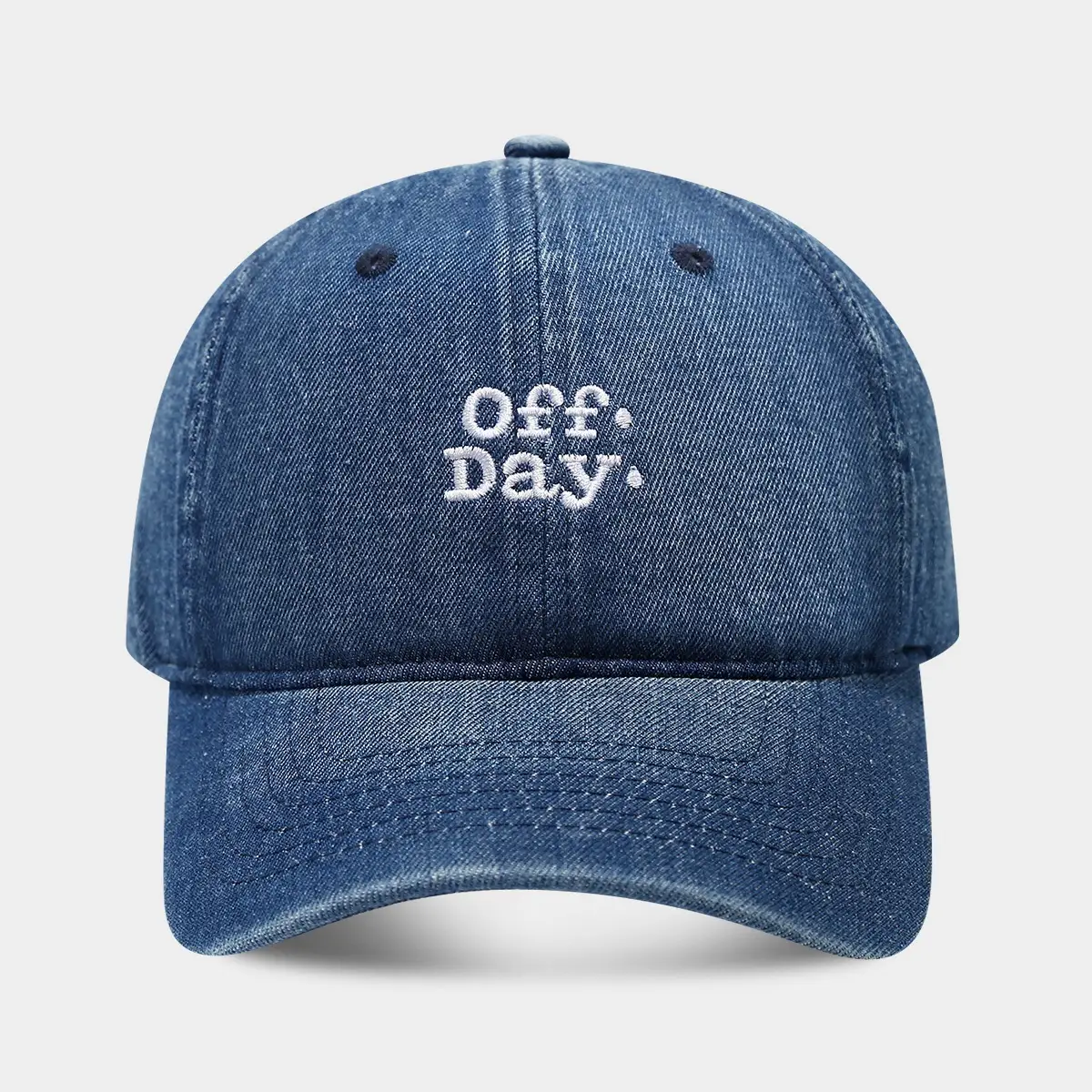Men's Off Days Letter Embroidered Denim Cap - Image 2