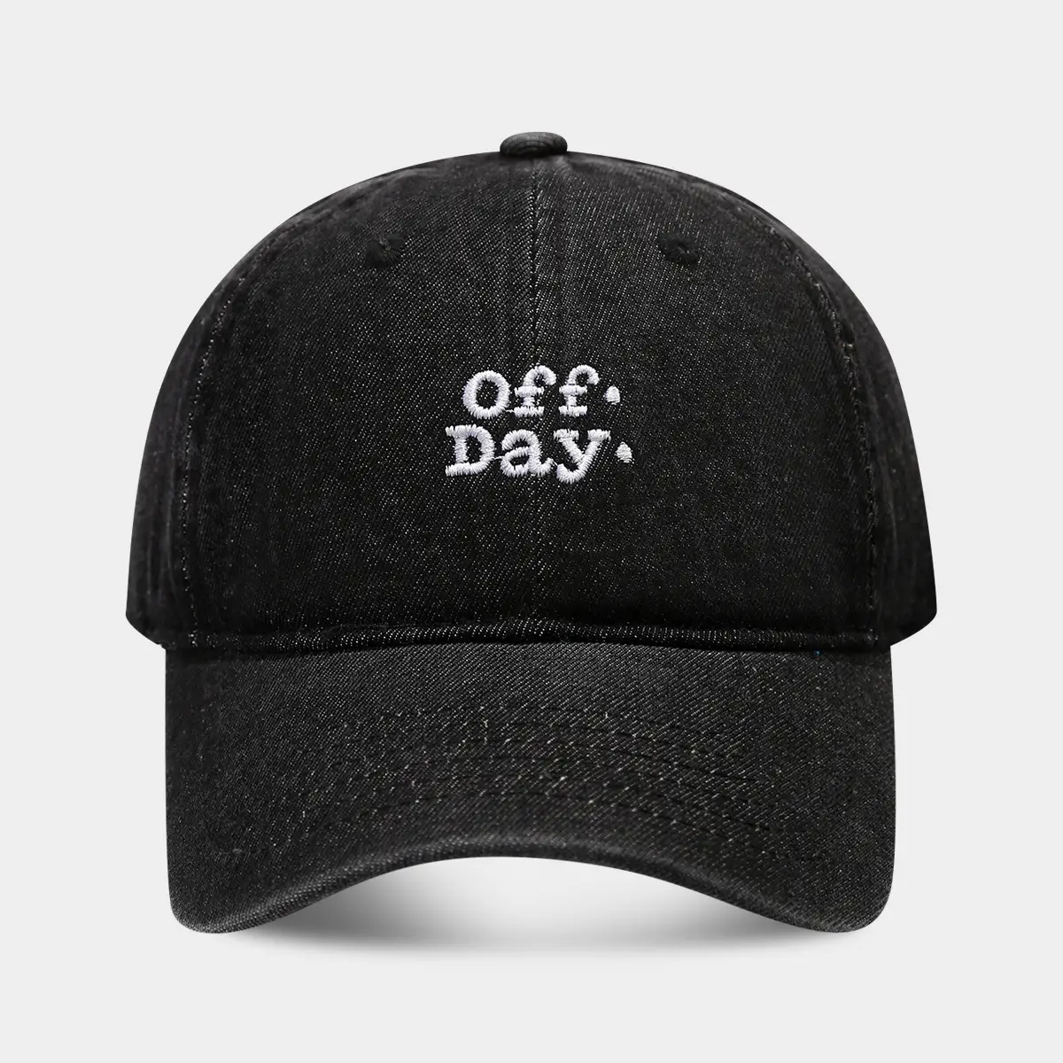 Men's Off Days Letter Embroidered Denim Cap - Image 3