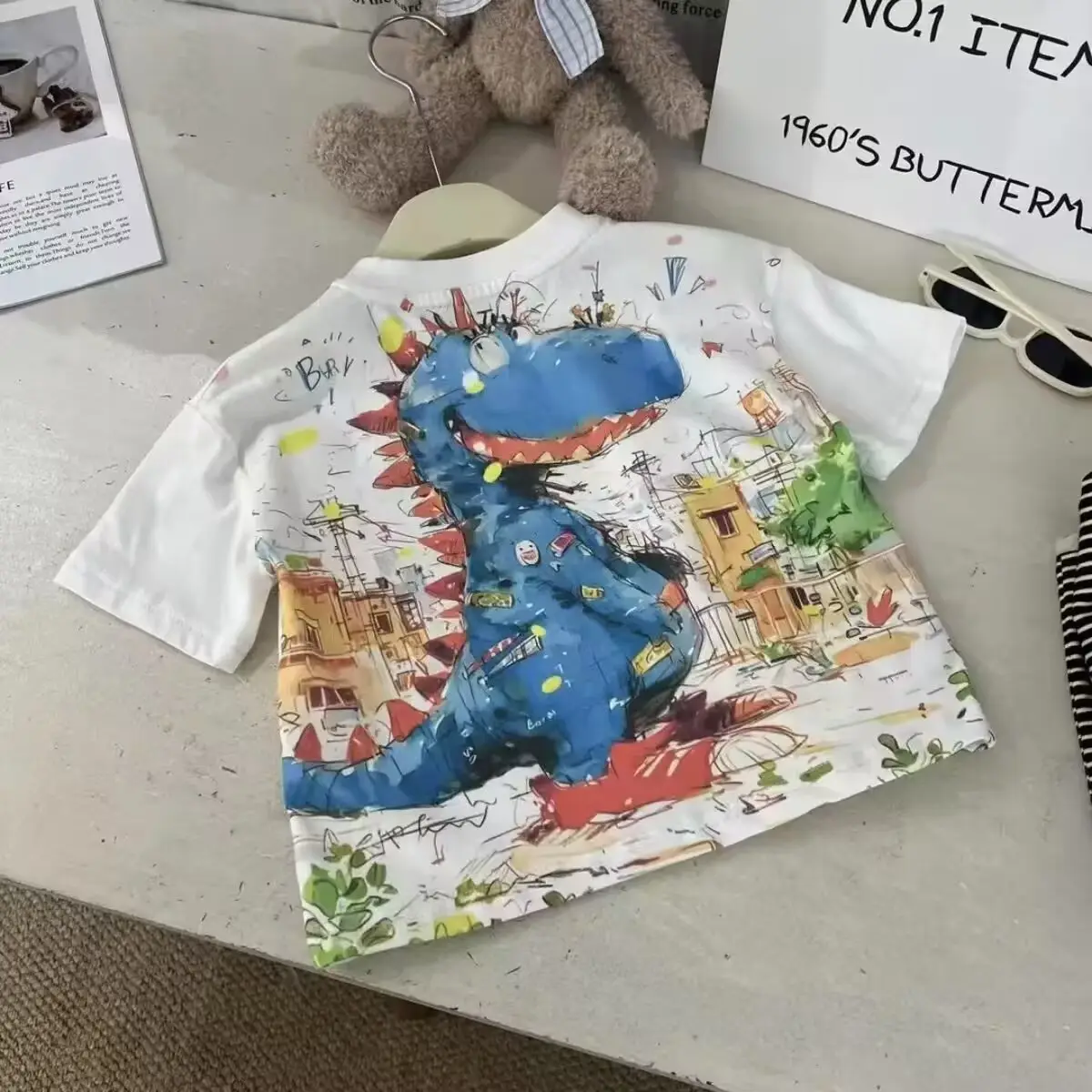 Boys 2025 Cotton Digital Printed Dinosaur T-Shirt - Image 4