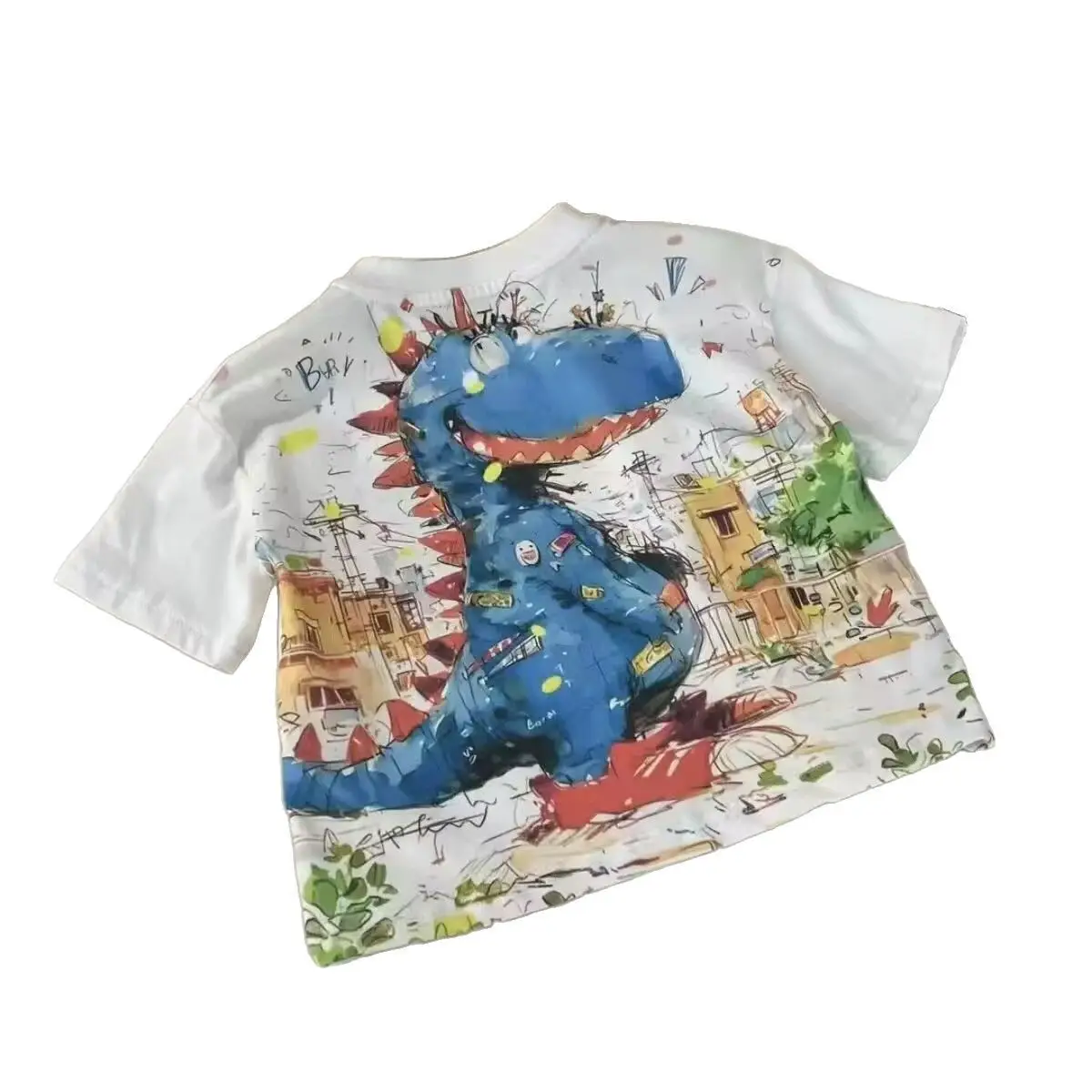 Boys 2025 Cotton Digital Printed Dinosaur T-Shirt - Image 5