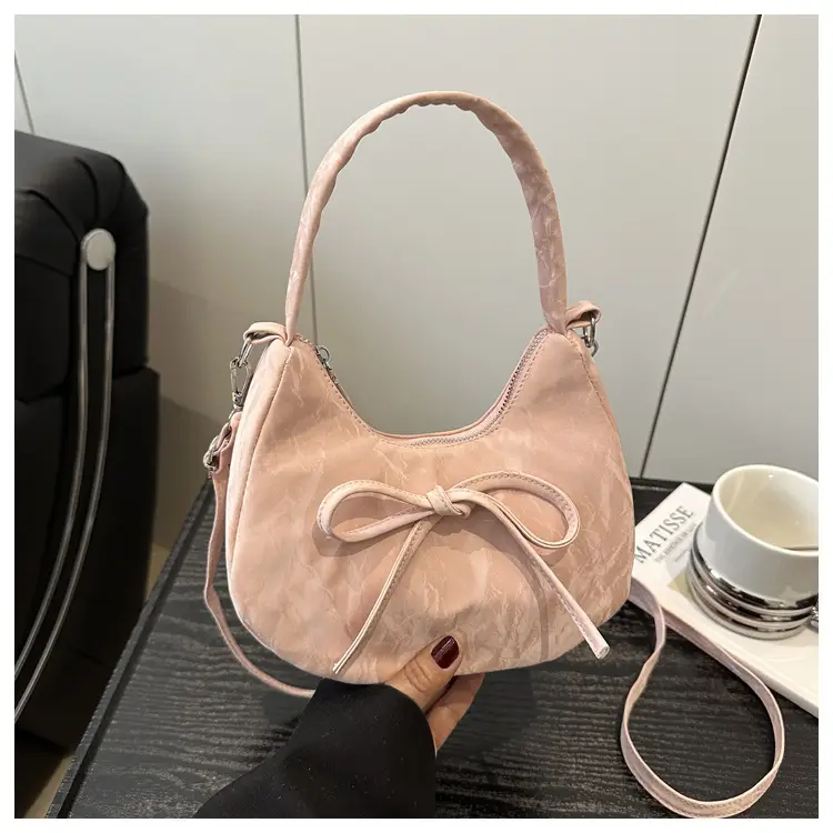 Pink Bow Shoulder Bag for Women 2025 Summer — feature 20