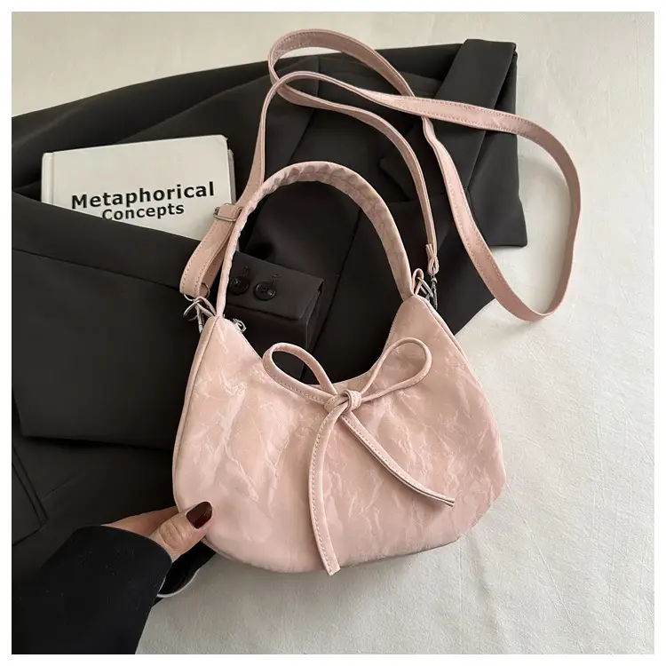 Pink Bow Shoulder Bag for Women 2025 Summer — feature 28