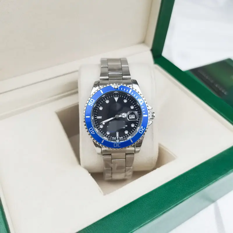 Foreign Trade Laojia Same Model Submariner Solid Steel Strap Luminous Waterproof Large Dial Quartz Movement Guangzhou Watch