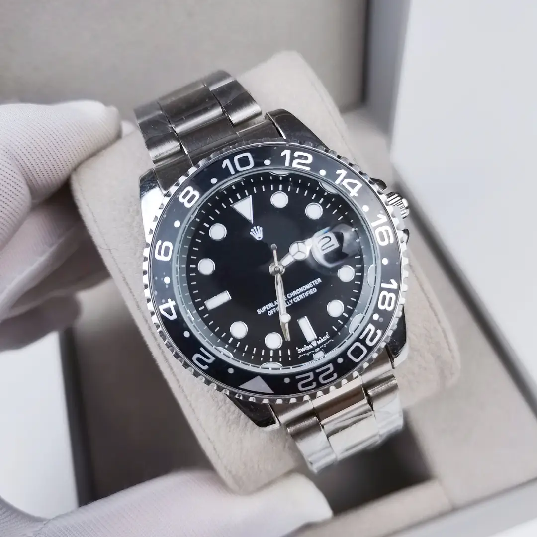 Foreign Trade Laojia Same Model Submariner Solid Steel Strap Luminous Waterproof Large Dial Quartz Movement Guangzhou Watch