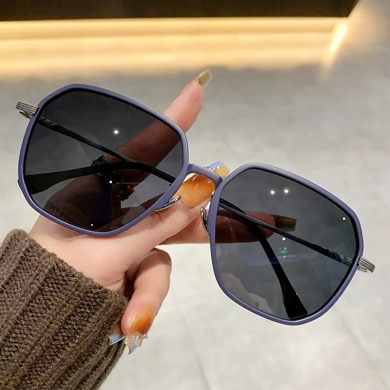 Men Sunglasses Polarized Driving Fishing Glasses Blue Frame - Image 2