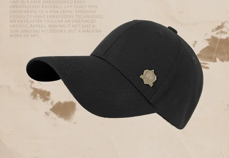 Men's Olive Green Baseball Cap with Badge Embroidery 11cm — feature 10