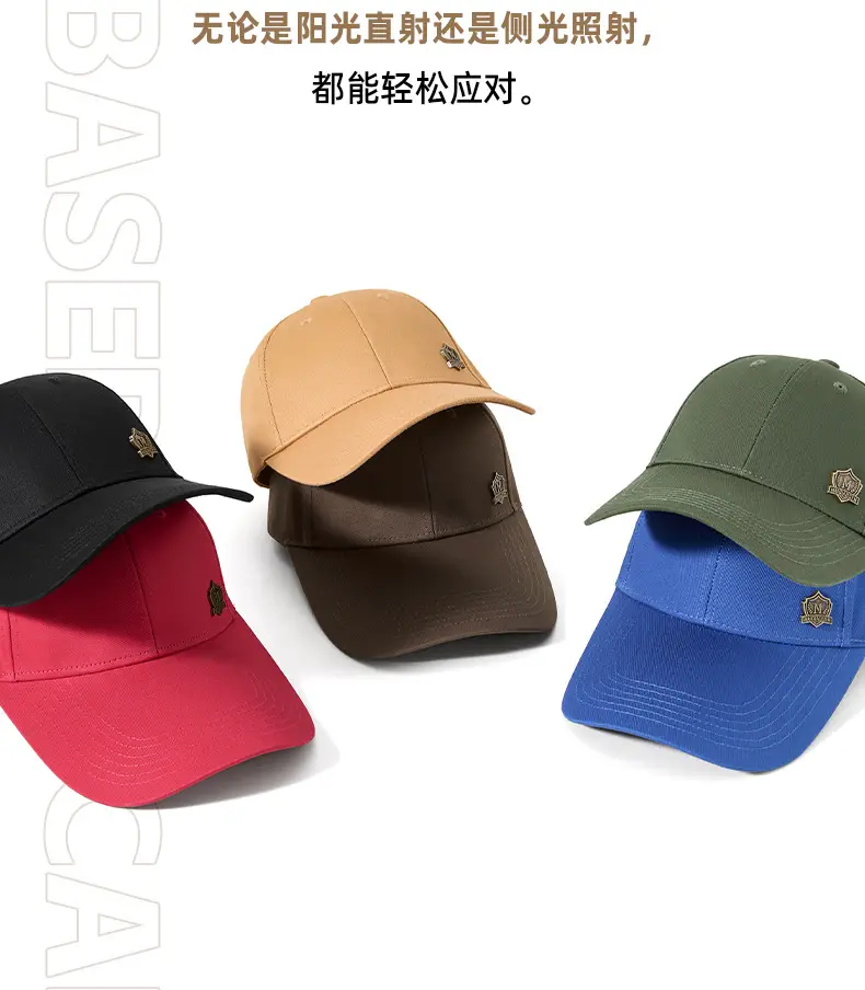 Men's Olive Green Baseball Cap with Badge Embroidery 11cm — feature 12