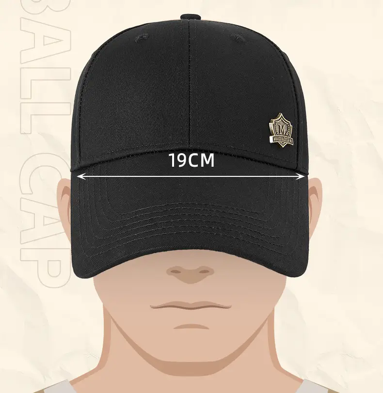 Men's Olive Green Baseball Cap with Badge Embroidery 11cm — feature 19