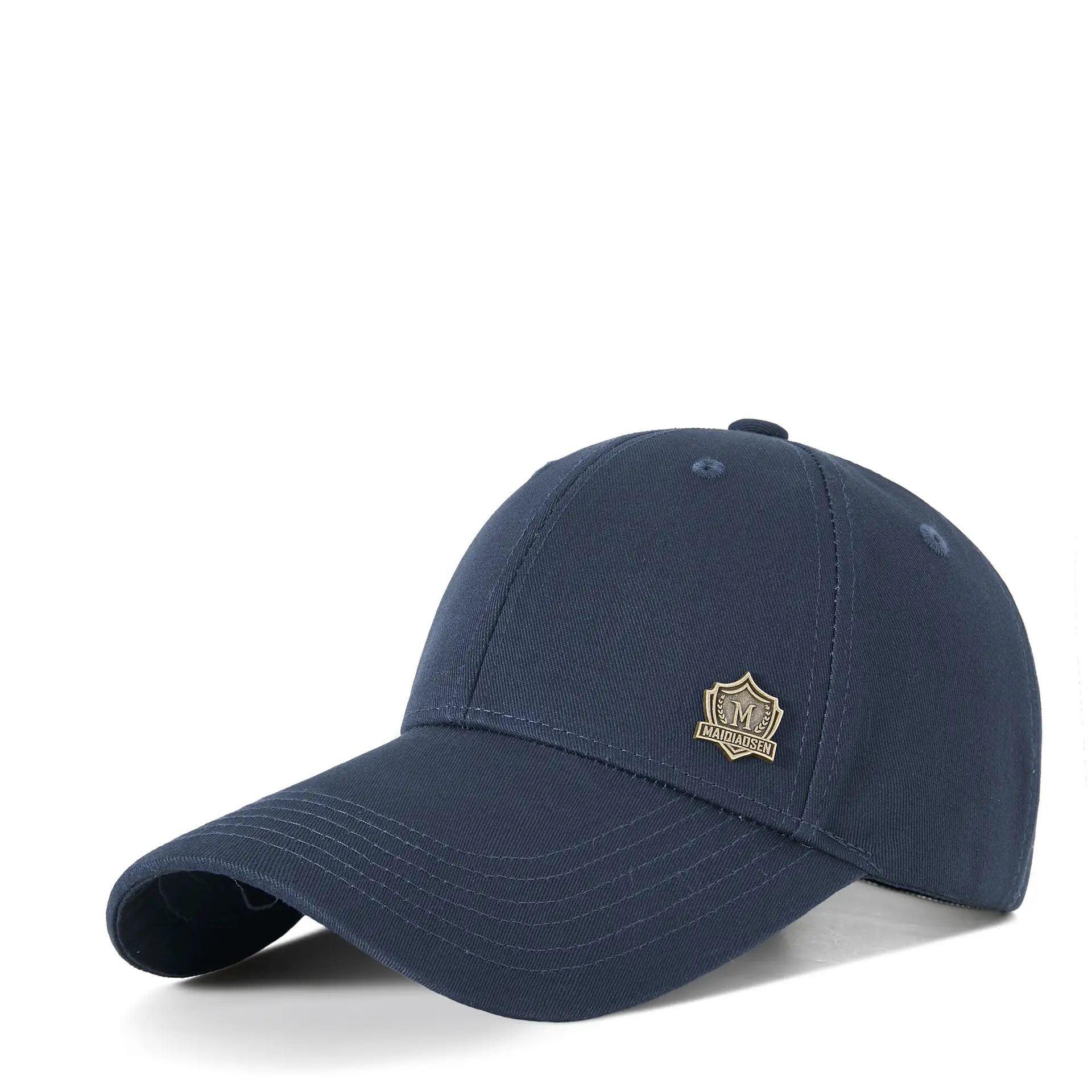 Men's Olive Green Baseball Cap with Badge Embroidery 11cm - Image 2