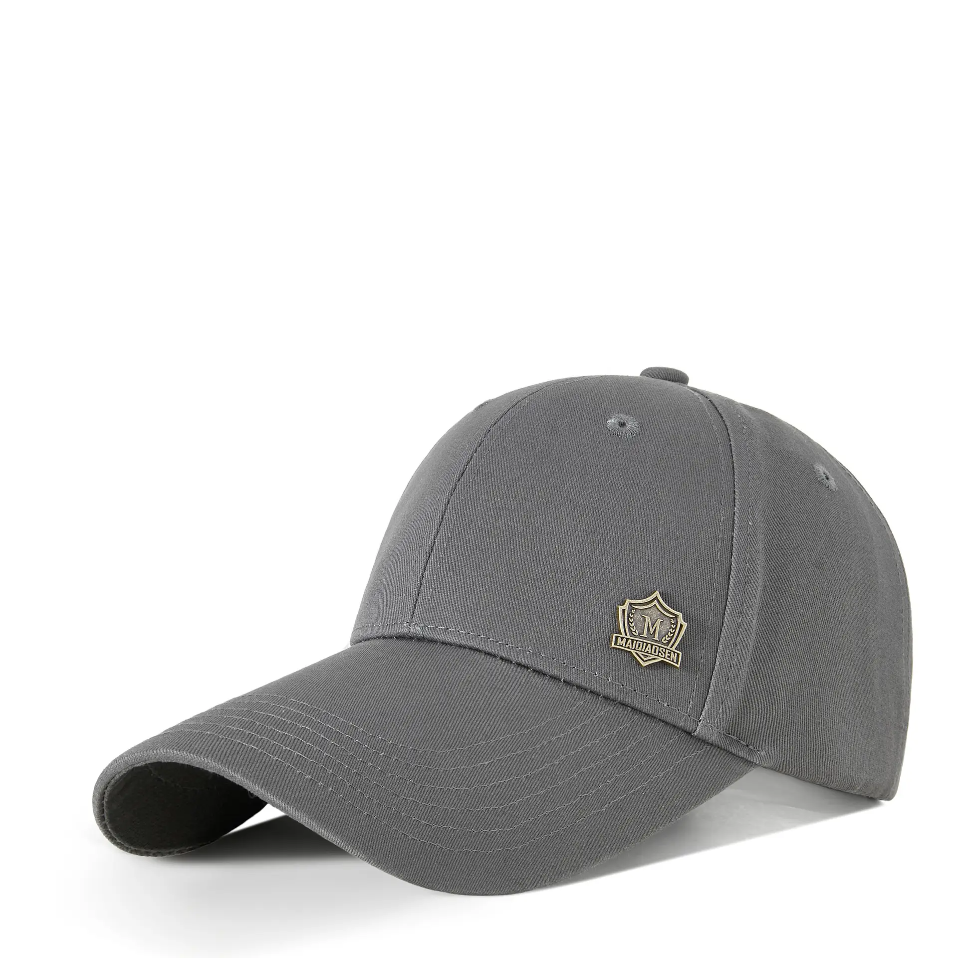 Men's Olive Green Baseball Cap with Badge Embroidery 11cm - Image 3