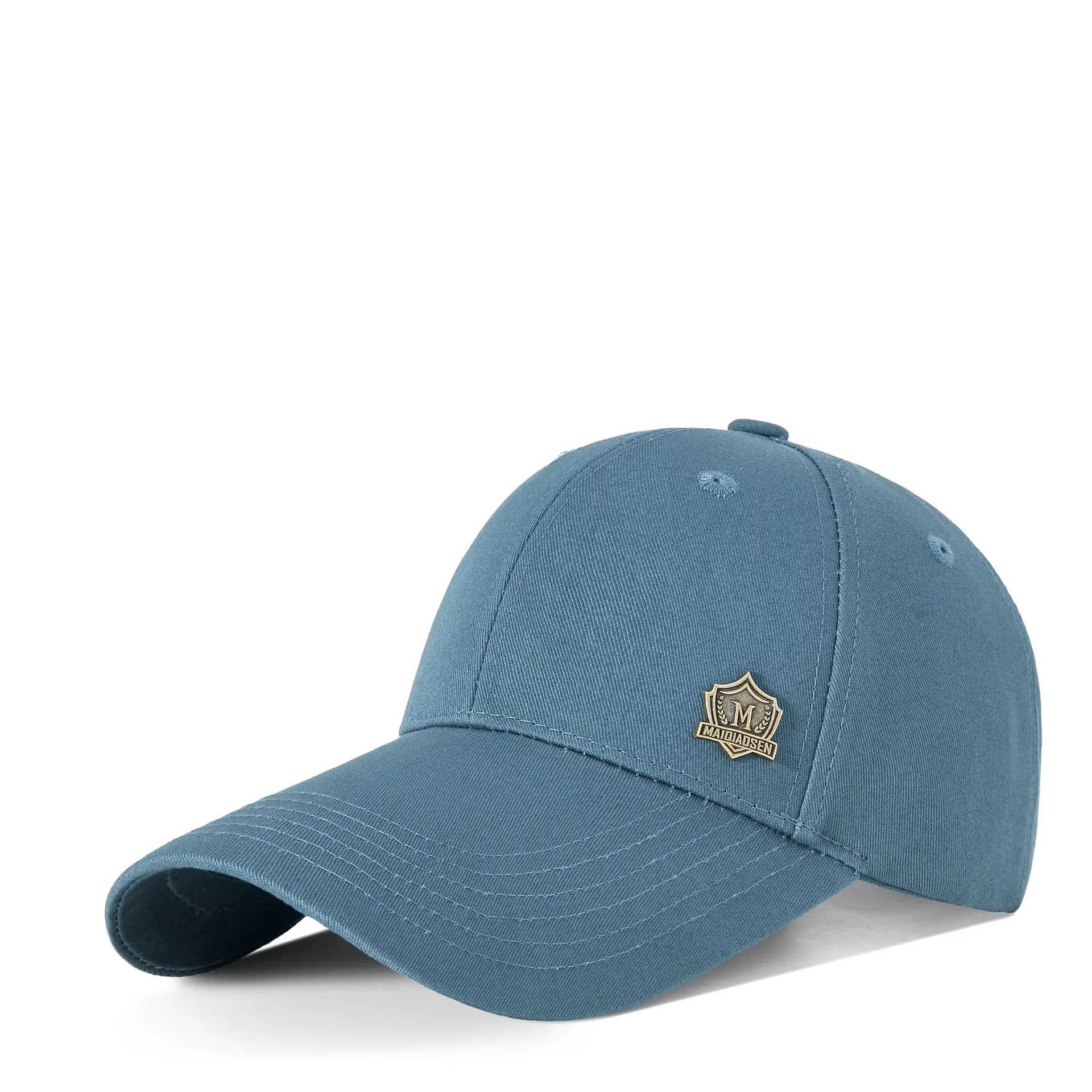 Men's Olive Green Baseball Cap with Badge Embroidery 11cm - Image 7