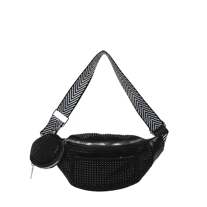 Women's Bright Diamond Crossbody Bag with Wide Strap - Image 7