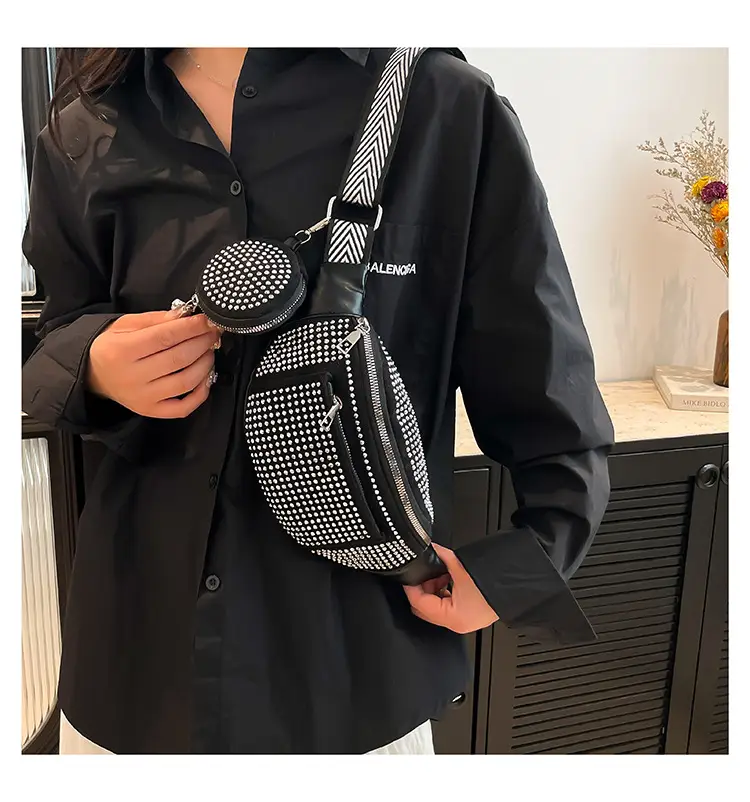 Women's Bright Diamond Crossbody Bag with Wide Strap — feature 13