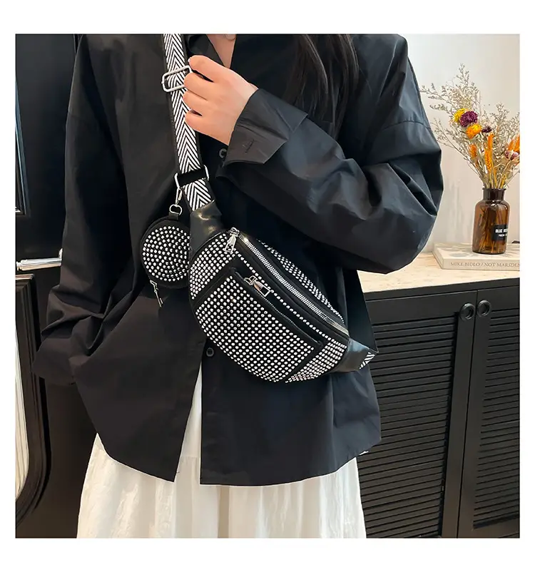 Women's Bright Diamond Crossbody Bag with Wide Strap — feature 16
