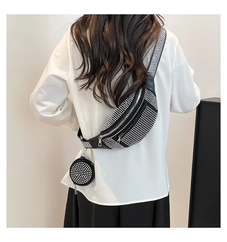 Women's Bright Diamond Crossbody Bag with Wide Strap — feature 22