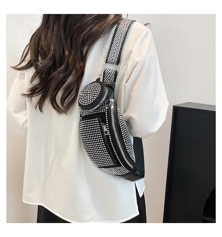 Women's Bright Diamond Crossbody Bag with Wide Strap — feature 23