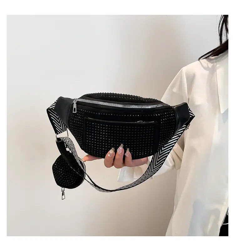 Women's Bright Diamond Crossbody Bag with Wide Strap — feature 26
