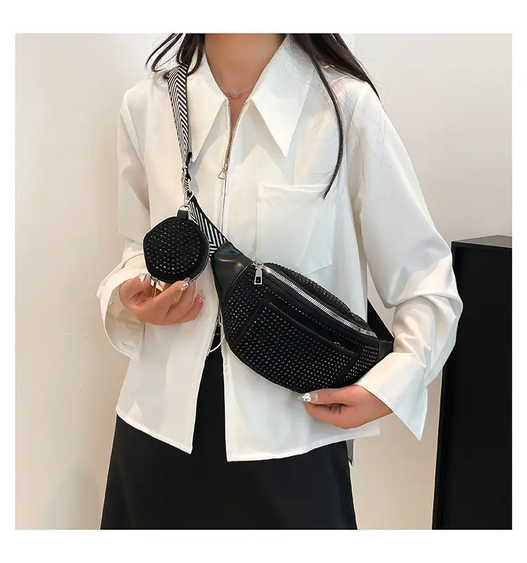 Women's Bright Diamond Crossbody Bag with Wide Strap — feature 30