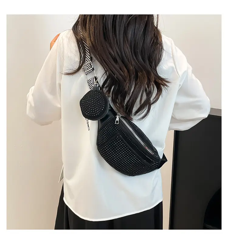 Women's Bright Diamond Crossbody Bag with Wide Strap — feature 31