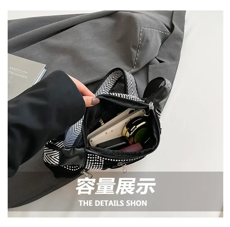 Women's Bright Diamond Crossbody Bag with Wide Strap — feature 8