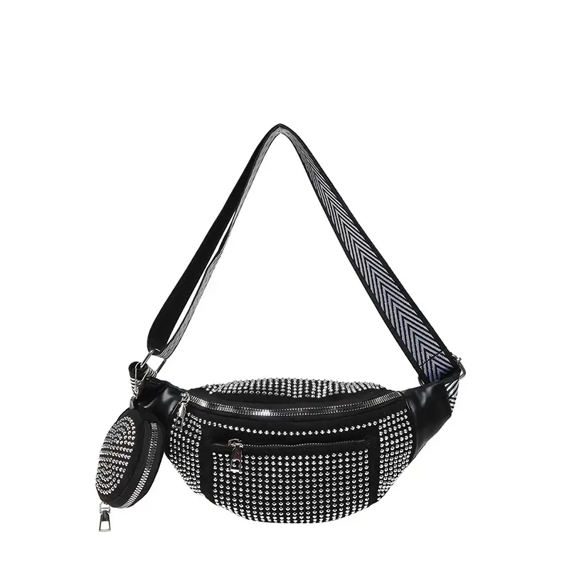 Women's Bright Diamond Crossbody Bag with Wide Strap - Image 2