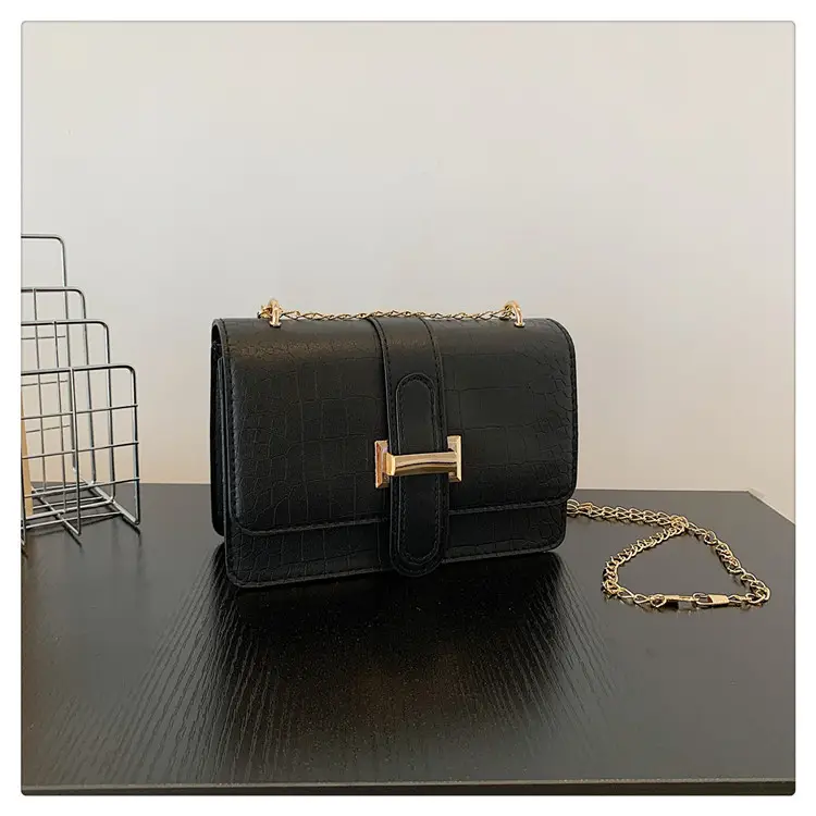 Women's Cream Chain Crossbody Bag with Gold Chain — feature 24