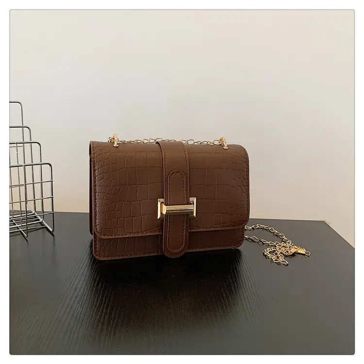 Women's Cream Chain Crossbody Bag with Gold Chain — feature 26