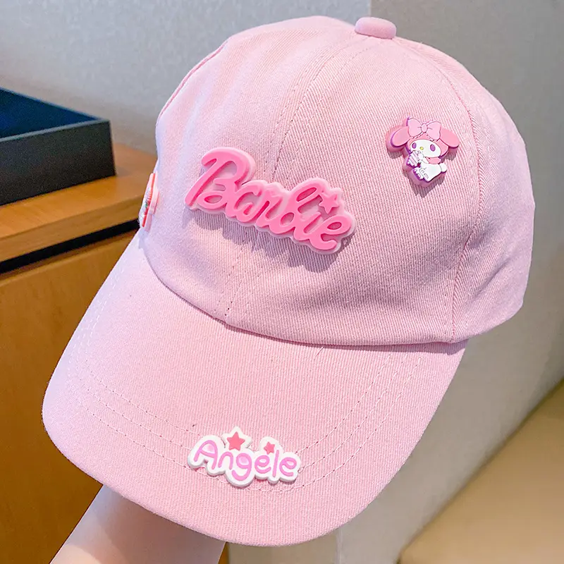 Girls Pink Sanrio Cap Sun Hat Large Bristle - Image 10