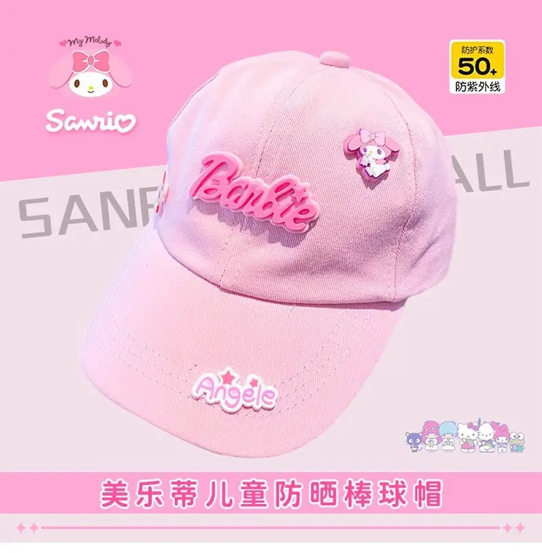 Girls Pink Sanrio Cap Sun Hat Large Bristle — feature 1