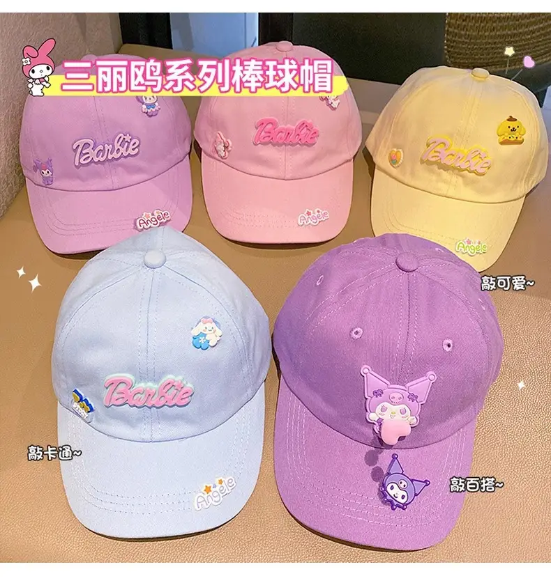 Girls Pink Sanrio Cap Sun Hat Large Bristle — feature 5