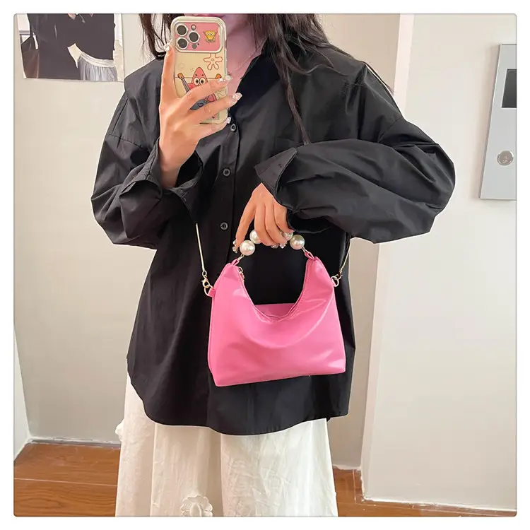 White Pearl Handle Shoulder Bag for Women — feature 19