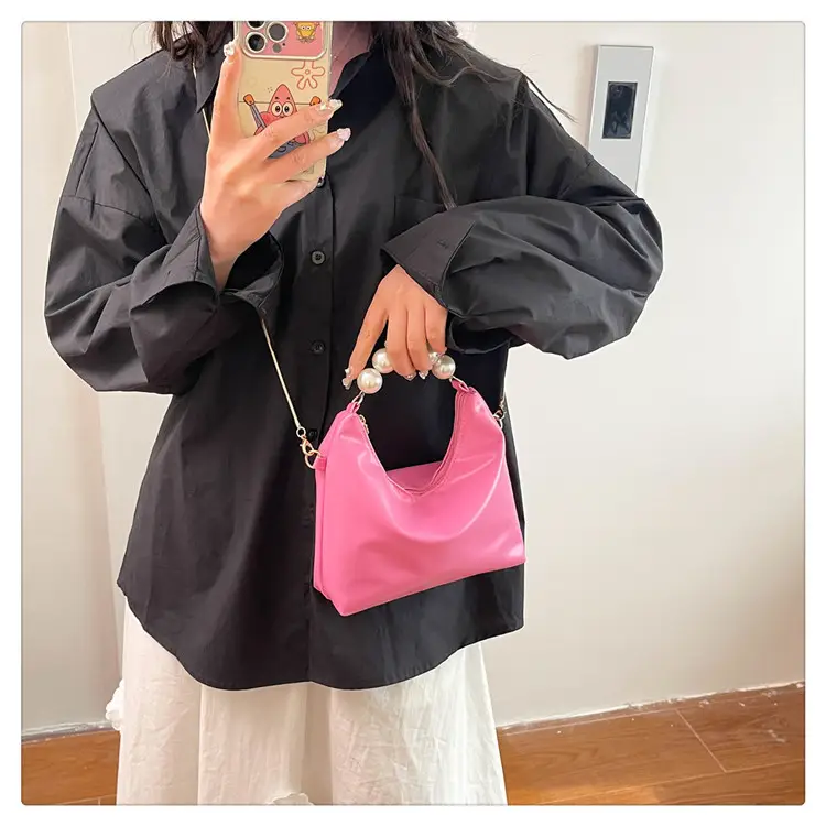 White Pearl Handle Shoulder Bag for Women — feature 20