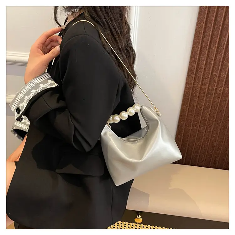 White Pearl Handle Shoulder Bag for Women — feature 28