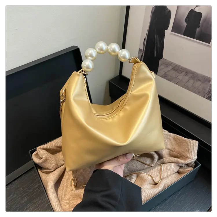 White Pearl Handle Shoulder Bag for Women — feature 35