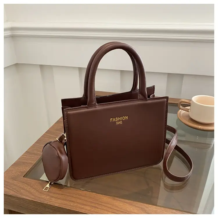 2024 Summer New Fashion Tan Square Shoulder Bag - Image 2