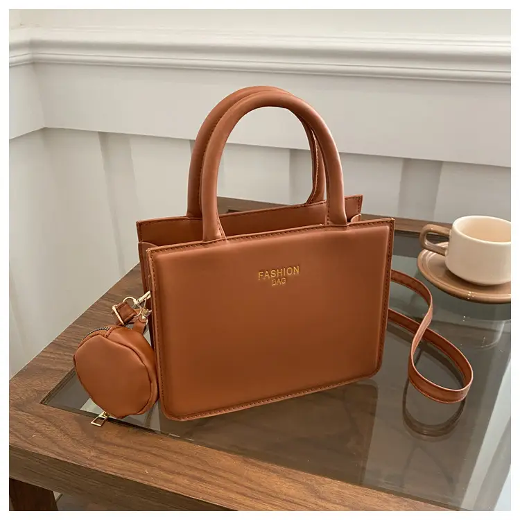 2024 Summer New Fashion Tan Square Shoulder Bag - Image 3