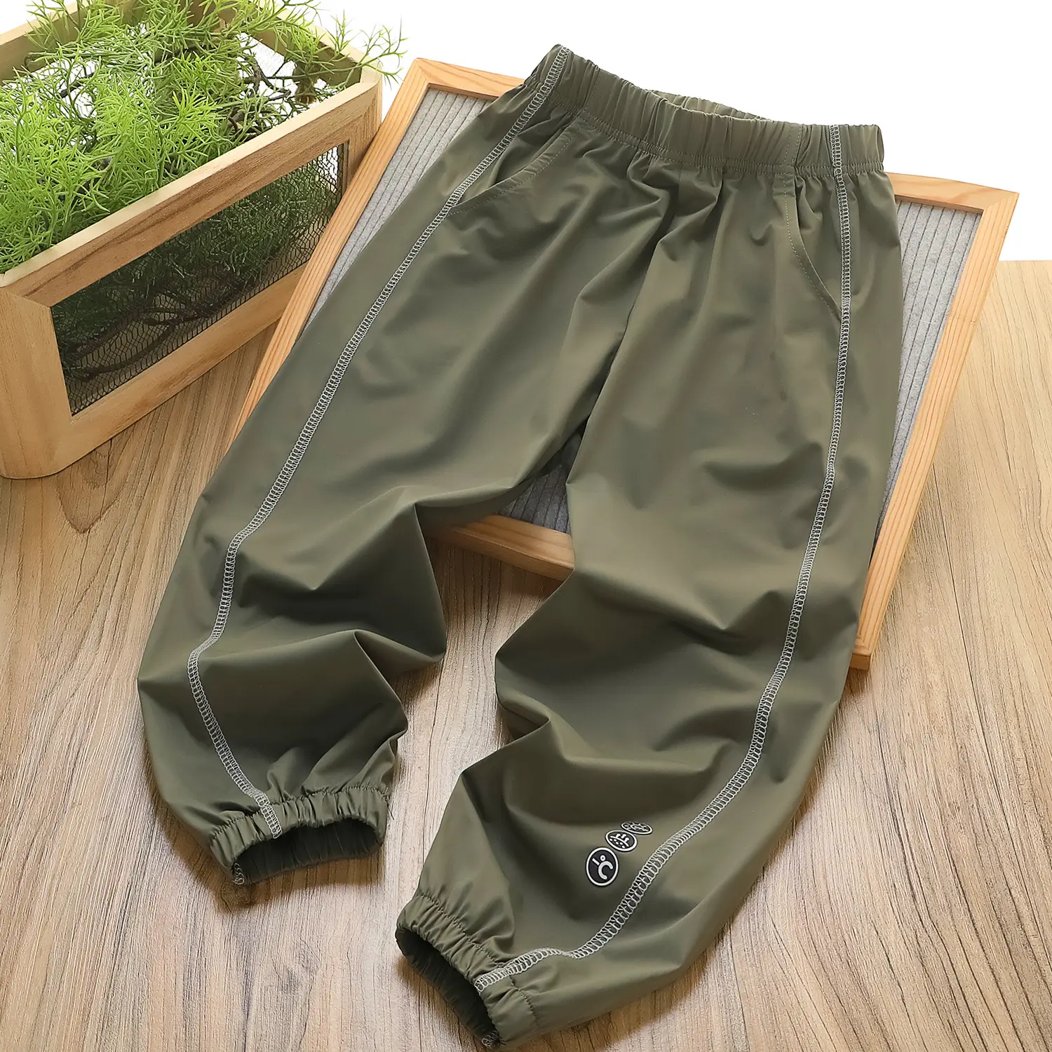 2025 New Kids Air-Conditioning Sunscreen Pants White Grey β feature 15