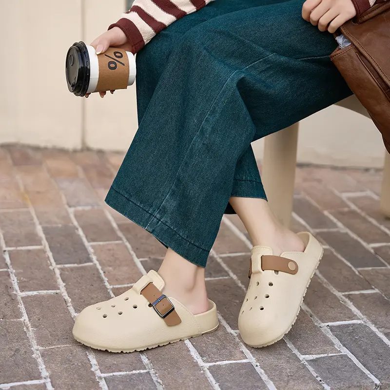 Birkenstock-Style Perforated Shoes for Women, 2025 Summer New Model, Outdoor Wear, Thick-Soled, Non-Slip, Home and Outdoor Wear, Closed-Toe Sandals - Image 8