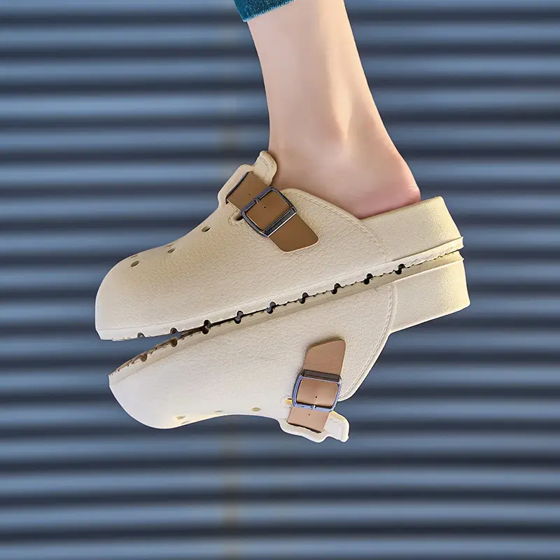 Birkenstock-Style Perforated Shoes for Women, 2025 Summer New Model, Outdoor Wear, Thick-Soled, Non-Slip, Home and Outdoor Wear, Closed-Toe Sandals - Image 9