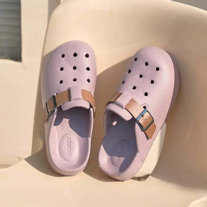 Birkenstock-Style Perforated Shoes for Women, 2025 Summer New Model, Outdoor Wear, Thick-Soled, Non-Slip, Home and Outdoor Wear, Closed-Toe Sandals - Image 2
