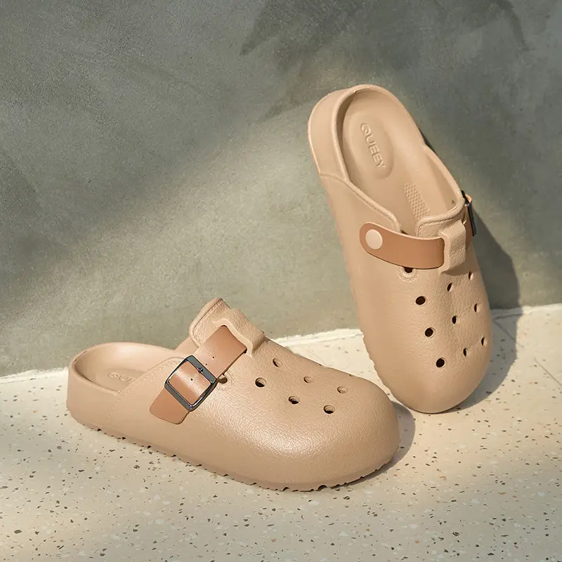 Birkenstock-Style Perforated Shoes for Women, 2025 Summer New Model, Outdoor Wear, Thick-Soled, Non-Slip, Home and Outdoor Wear, Closed-Toe Sandals - Image 4
