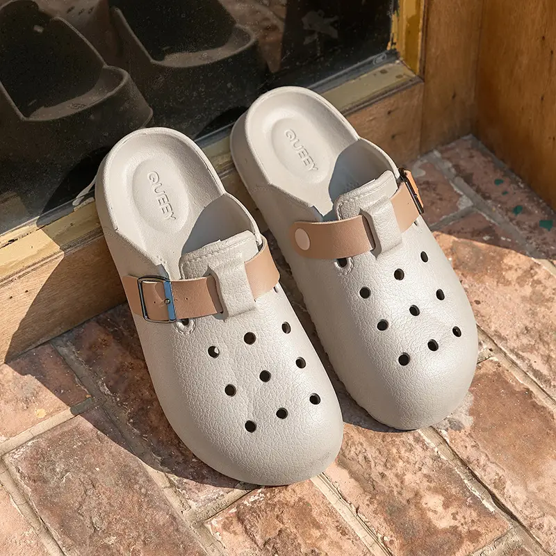 Birkenstock-Style Perforated Shoes for Women, 2025 Summer New Model, Outdoor Wear, Thick-Soled, Non-Slip, Home and Outdoor Wear, Closed-Toe Sandals - Image 5