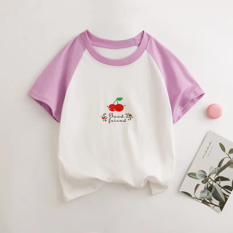 Pure Cotton Summer T-Shirt for Boys Girls Thin Comfort